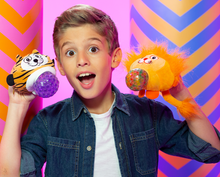 Load image into Gallery viewer, Plush Sensory Toys - Bubble Bellies - Lion and tiger