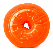 Load image into Gallery viewer, LIFESAVERS Orange Round Pillow with Hole
