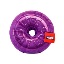 Load image into Gallery viewer, LIFESAVERS Purple Round Pillow with Hole
