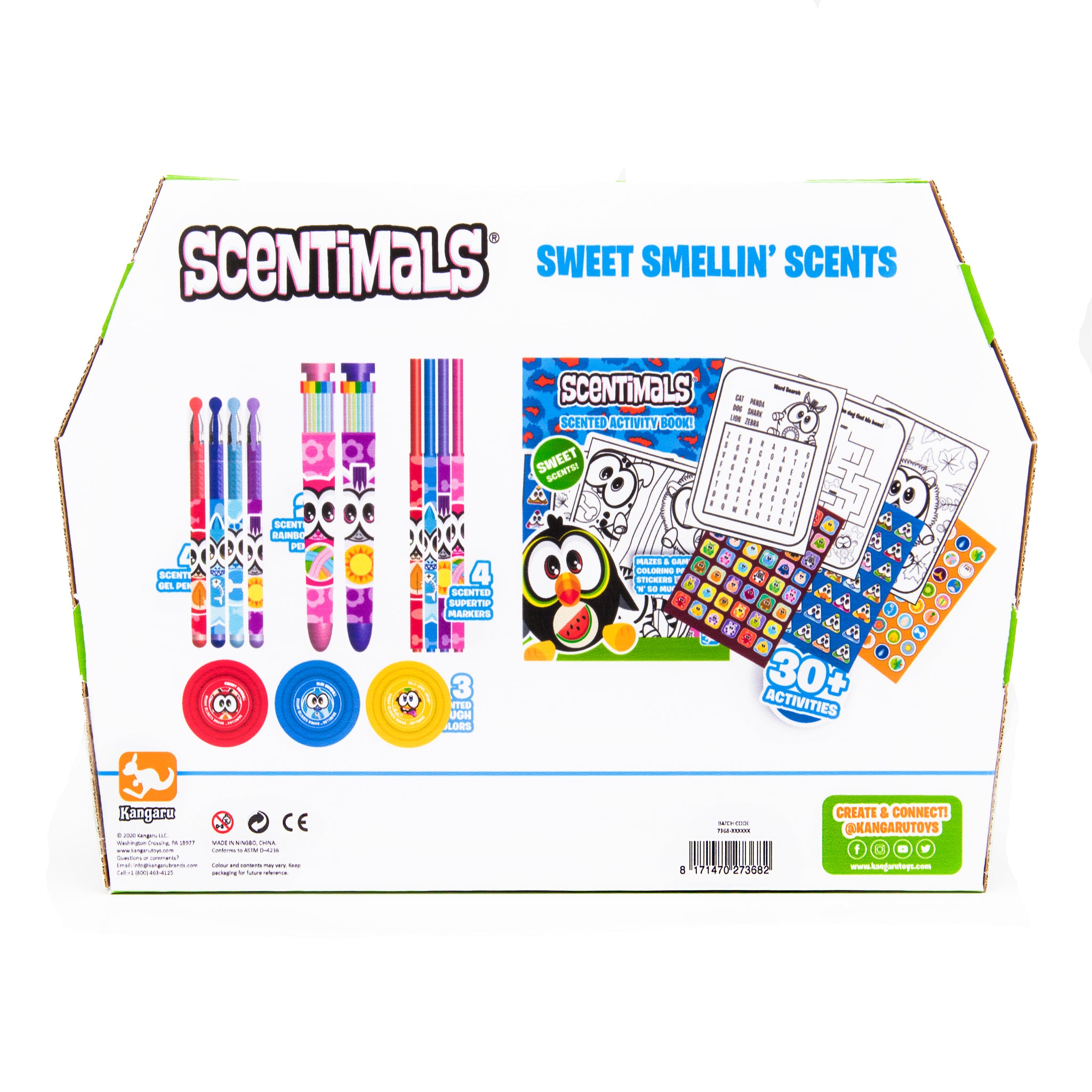 Scentimals Scented Markers Rainbow 1 Pack 8 Colors Animals Birds
