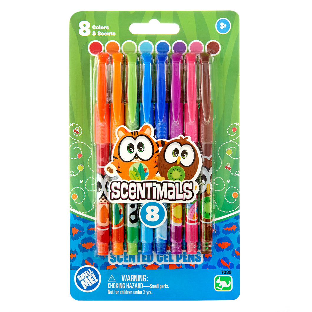 Scentimals - Scented Gel Pens, Sweet Smelling Back to School Kids Pens,  Children's Rainbow Pens, Colorful Gel Pens, Writing Drawing Fun Pens Grip  Gift 8 Ct 