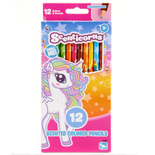Load image into Gallery viewer, Scenticorns® 12ct scented colored pencils
